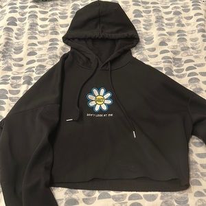 Cropped Black Women’s hoodie